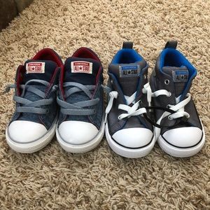 2 Pairs of Boys Converse shoes size 9
